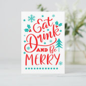 Eet, Drink en wees lekker Kaart (Staand voorkant)