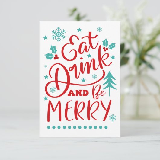 Eet, Drink en wees lekker Kaart (Staand voorkant)