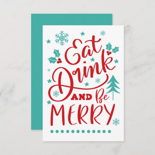 Eet, Drink en wees lekker Kaart (Voorkant / Achterkant)