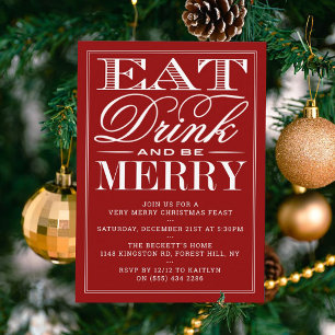 Eet, Drink en wees lekker kerstfeest Kaart