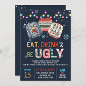 Eet Drink en wees lelijk kerst trui feest Kaart (Voorkant / Achterkant)