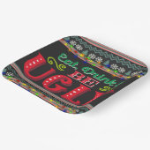 Eet Drink en wees lelijke kersttrui Papieren Bordje (Gebogen)