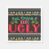 Eet Drink en wees lelijke kersttrui Servet (Voorkant)