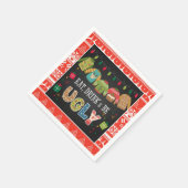 Eet Drink en wees lelijke kersttrui Servet (Hoek)