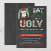 Eet Drink en wees lelijke trui kerstfeest Kaart (Voorkant / Achterkant)