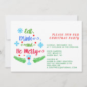 Eet, Drink en wees lief, sluit je aan bij ons kers Kaart (Voorkant)