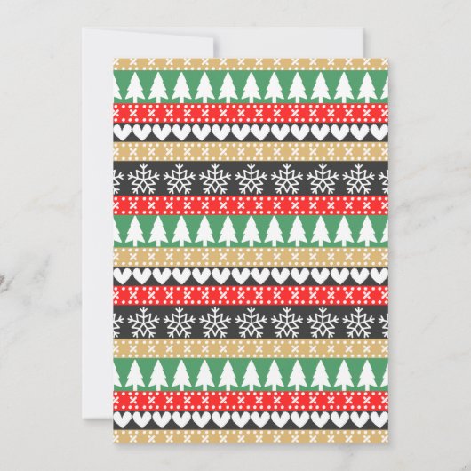 Eet, Drink en wees lomp zalig kerstfeest Kaart (Achterkant)