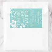 Eet, Drink en wees Maui'd bruiloft wijnlabels 750m Rechthoekige Sticker (Tas)