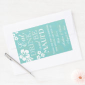 Eet, Drink en wees Maui'd bruiloft wijnlabels 750m Rechthoekige Sticker (Envelop)