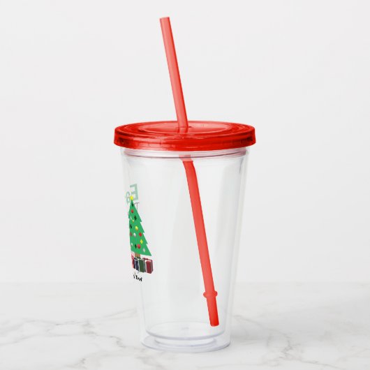 Eet, Drink en wees Merry Acryl Drinkbeker (Links)