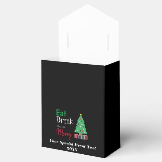 Eet, Drink en wees Merry Bedankdoosjes (Geopend)