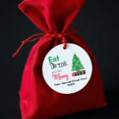 Eet, Drink en wees Merry Bedankjes Labels