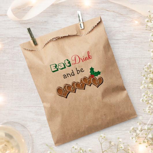 Eet, Drink en wees Merry Bedankzakje (Geknipt)