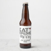 Eet, Drink en wees Merry Bier Etiket (Voorkant)