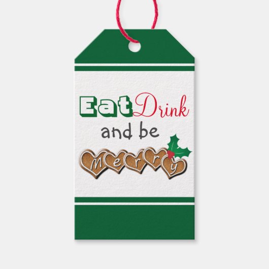 Eet, Drink en wees Merry Cadeaulabel (Voorkant)