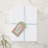 Eet Drink en wees Merry Cadeaulabel (Met Touw)
