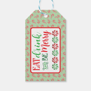 Eet Drink en wees Merry Cadeaulabel
