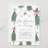 Eet, Drink en wees Merry Festive Trees Kantoor Par Kaart (Voorkant)