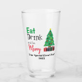 Eet, Drink en wees Merry Glas (Voorkant)