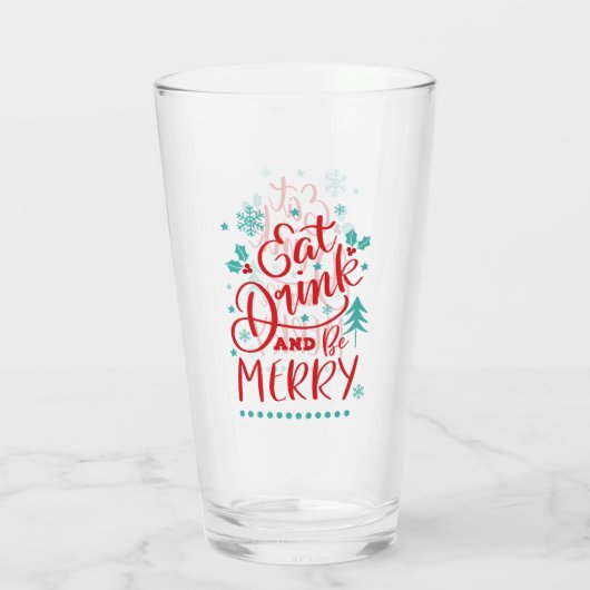 Eet, Drink en wees Merry Glas (Achterkant)