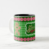 Eet, Drink en wees Merry Green Gingerbrood Mok (Voorkant links)