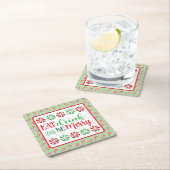 Eet Drink en wees Merry Kartonnen Onderzetters (Insitu)