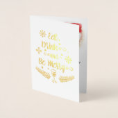 Eet, Drink en wees Merry, kerstfeestdag, ZSSPG Folie Kaarten (Voorkant)