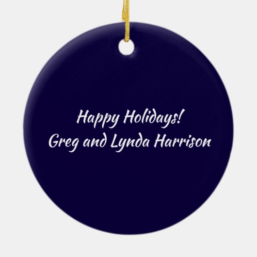 Eet, Drink en wees Merry, kerstfeestdag, ZSSPG Keramisch Ornament (Achterkant)