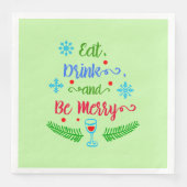 Eet, Drink en wees Merry, kerstfeestdag, ZSSPG Servet (Voorkant)