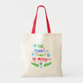 Eet, Drink en wees Merry, kerstfeestdag, ZSSPG Tote Bag (Voorkant)