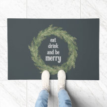 Eet, Drink en wees Merry Kitchen Mat