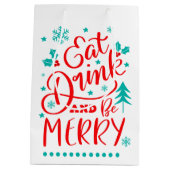 Eet, Drink en wees Merry Medium Cadeauzakje (Achterkant)