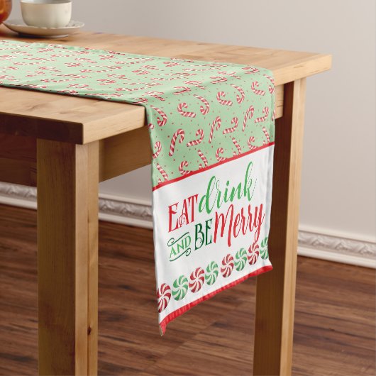 Eet Drink en wees Merry Medium Tafelloper (Voorbeeld)