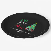 Eet, Drink en wees Merry Papieren Bordje (Gekanteld)