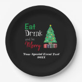 Eet, Drink en wees Merry Papieren Bordje (Voorkant)