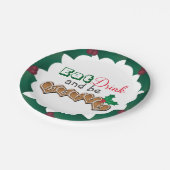 Eet, Drink en wees Merry Papieren Bordje (Gekanteld)