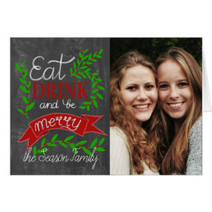 Eet, drink en wees Merry Photo Card