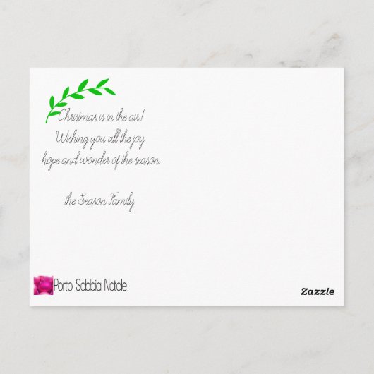 Eet, drink en wees Merry Photo Card Briefkaart (Achterkant)