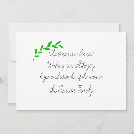 Eet, drink en wees Merry Photo Card Kaart (Achterkant)