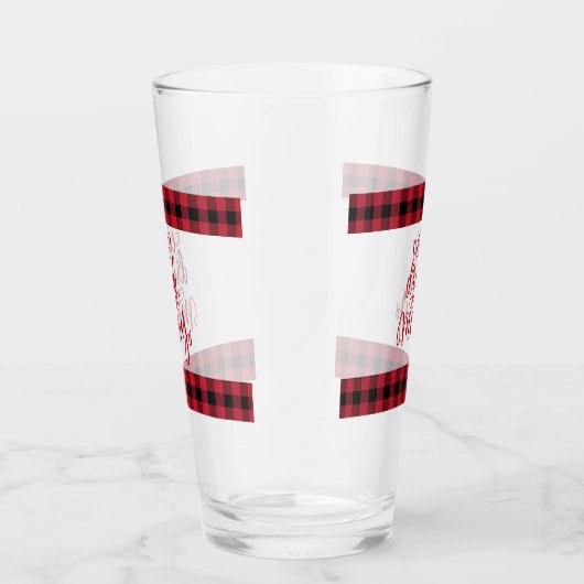 Eet Drink en wees Merry Red en Black Buffalo Play Glas (Rechts)
