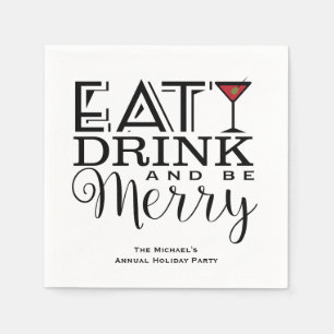 Eet, Drink en wees Merry, Vakantipartij Servetten