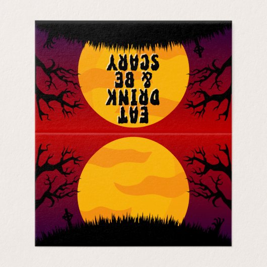 Eet, Drink en wees ongekend ondiepe kaarten (Buitenkant ongevouwen)