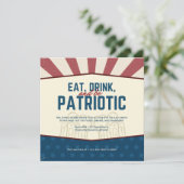 Eet, Drink en wees patriottisch Kaart (Staand voorkant)