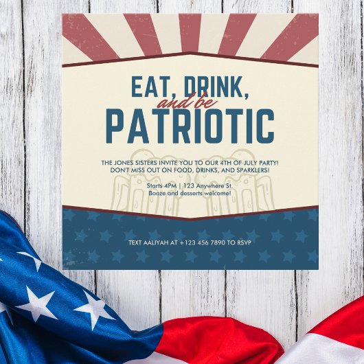 Eet, Drink en wees patriottisch Kaart