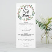 Eet Drink en wees prettig kerstdiner Menu (Staand voorkant)
