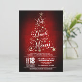 Eet, Drink en wees prettig kerstfeest Kaart (Staand voorkant)