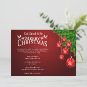 Eet, Drink en wees prettig kerstfeest Kaart (Staand voorkant)