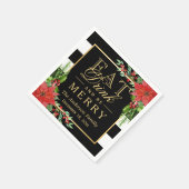 Eet Drink en wees prettig kerstflesje Servetten (Hoek)