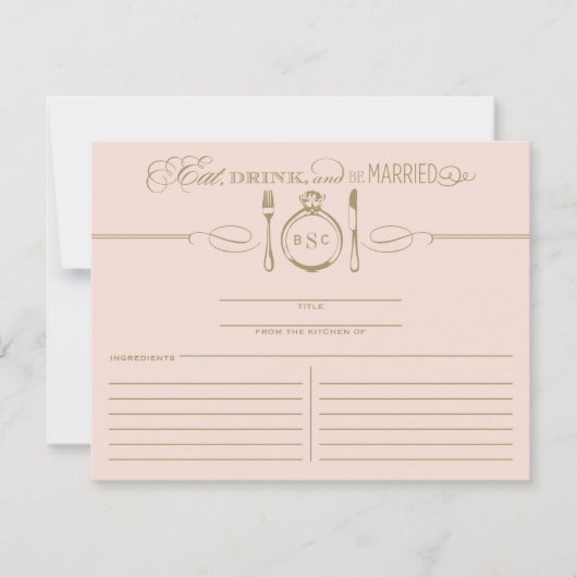 Eet Drink en wees samen Blush en Gold Recipe (Voorkant)