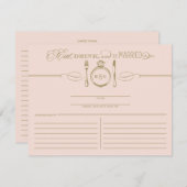 Eet Drink en wees samen Blush en Gold Recipe (Voorkant / Achterkant)